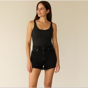 Reformation Levi’s Women’s black Button Fly Denim Shorts 28